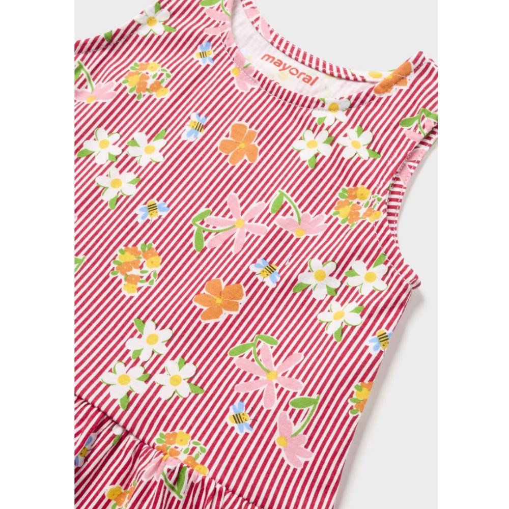 Mayoral Yazlık Kız Bebek Şort Pijama Takım Pembe