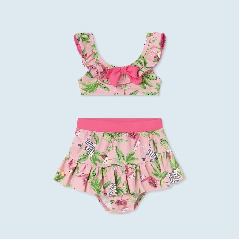Mayoral Yazlık Kız Bebek 3'lü Bikini Set Pembe
