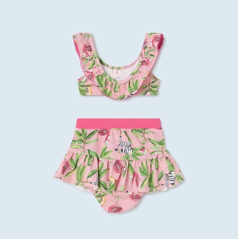 Mayoral Yazlık Kız Bebek 3'lü Bikini Set Pembe