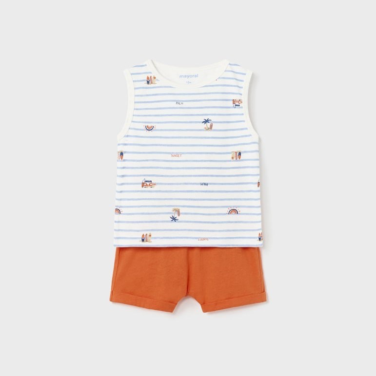 Mayoral Yazlık Erkek Bebek Şort Pijama Takım