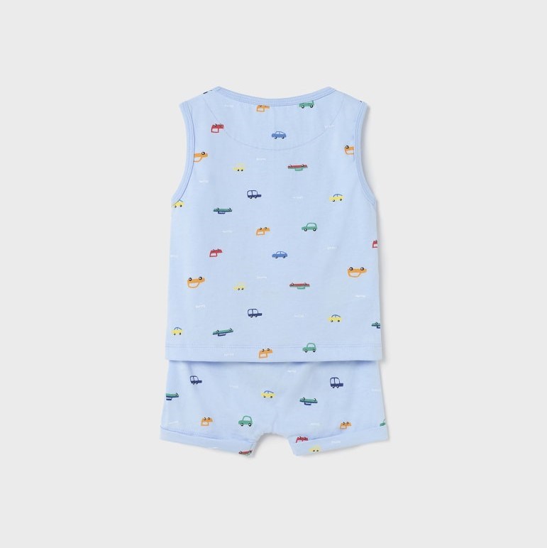 Mayoral Yazlık Erkek Bebek Şort Pijama Takım Mavi