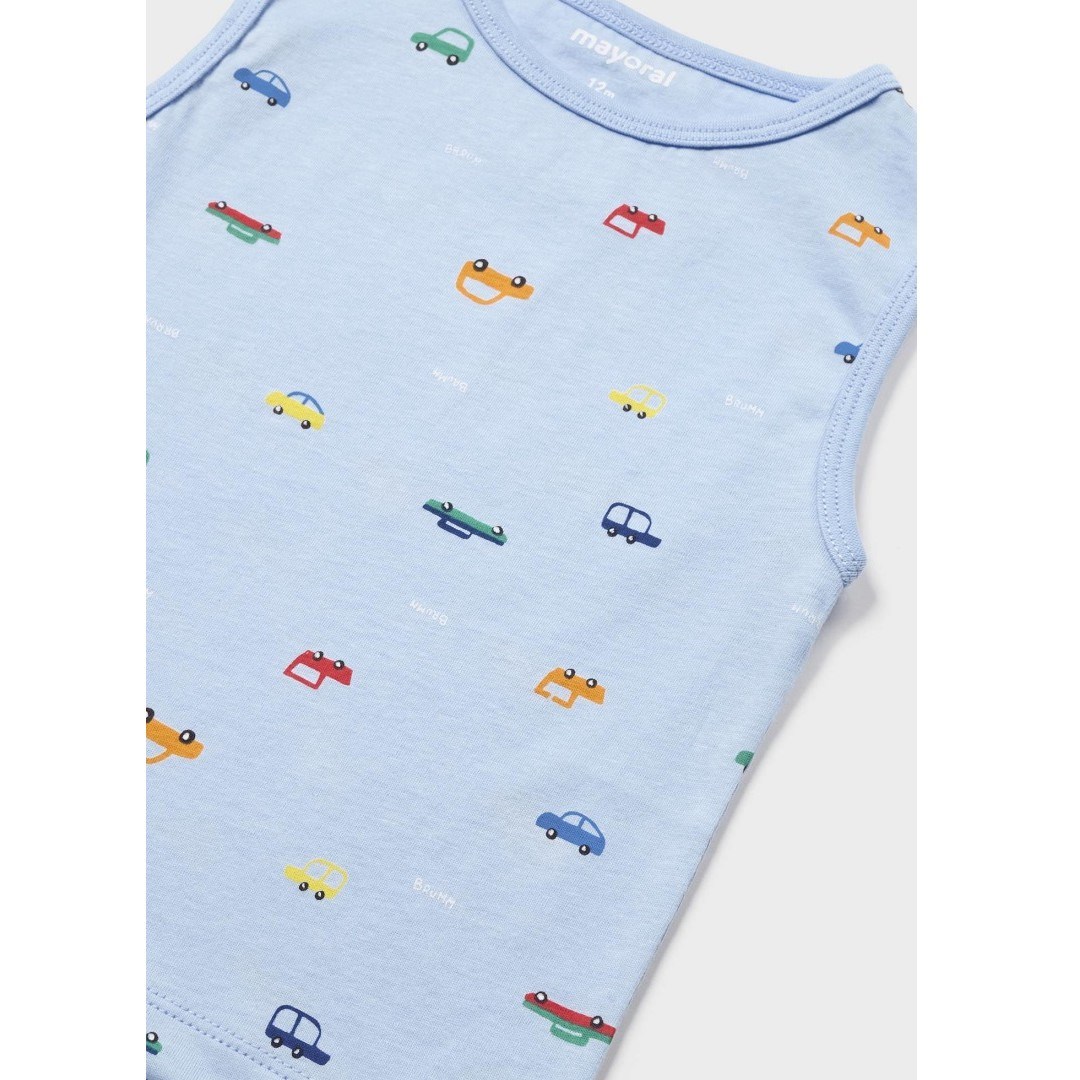 Mayoral Yazlık Erkek Bebek Şort Pijama Takım Mavi