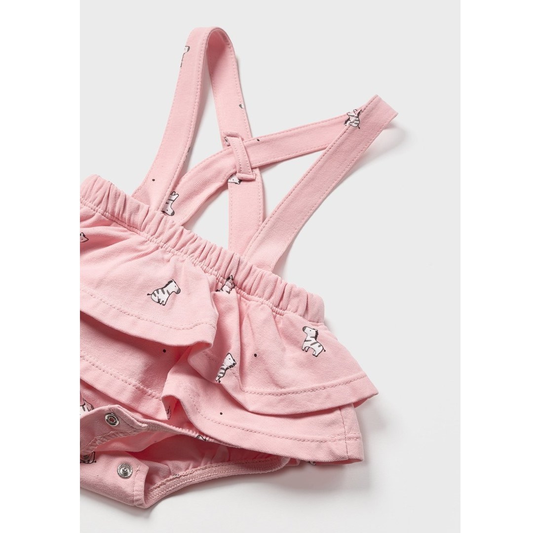 Mayoral Yazlık Kız Bebek Kısa Elbise Tulum Set Pembe