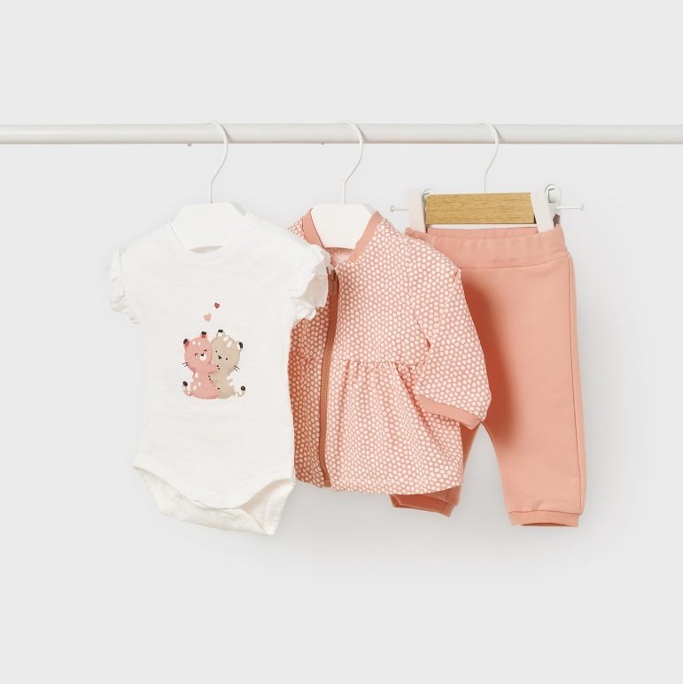 Mayoral Yazlık Kız Bebek Eşofman 3'lü Set Pembe