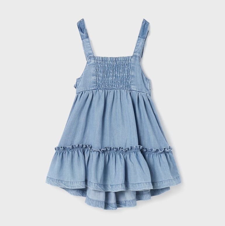 Mayoral Yazlık Kız Bebek Denim Elbise Mavi
