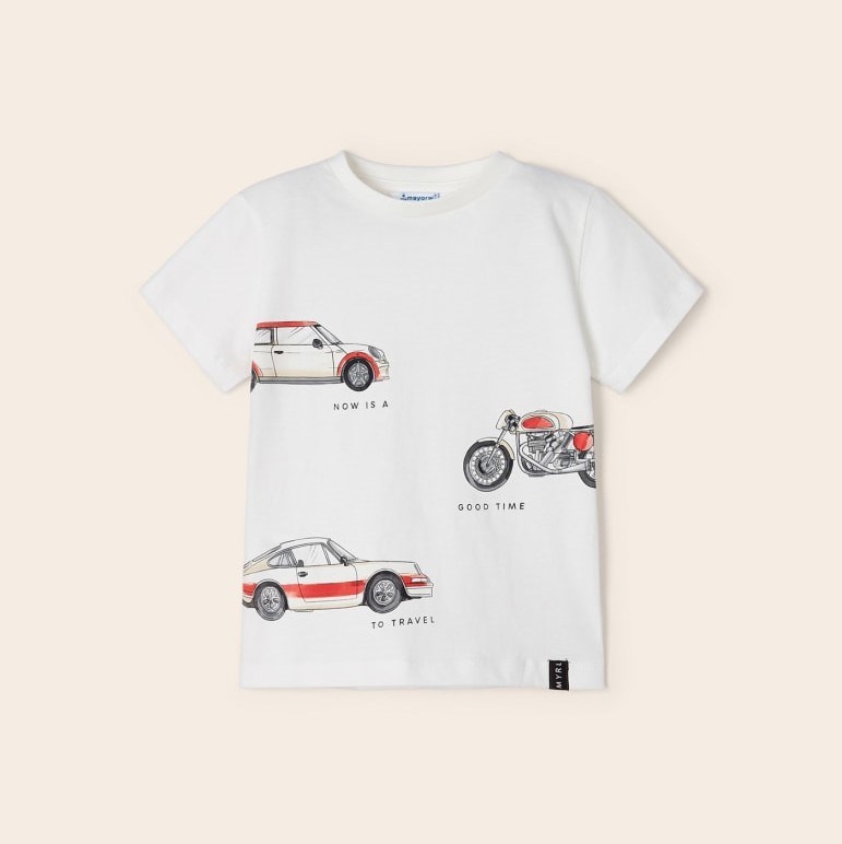 Mayoral Yazlık Erkek Kısa Kol T-shirt Krem