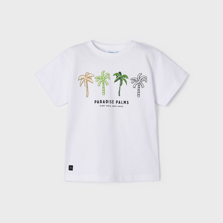 Mayoral Yazlık Erkek Kısa Kol T-shirt Beyaz