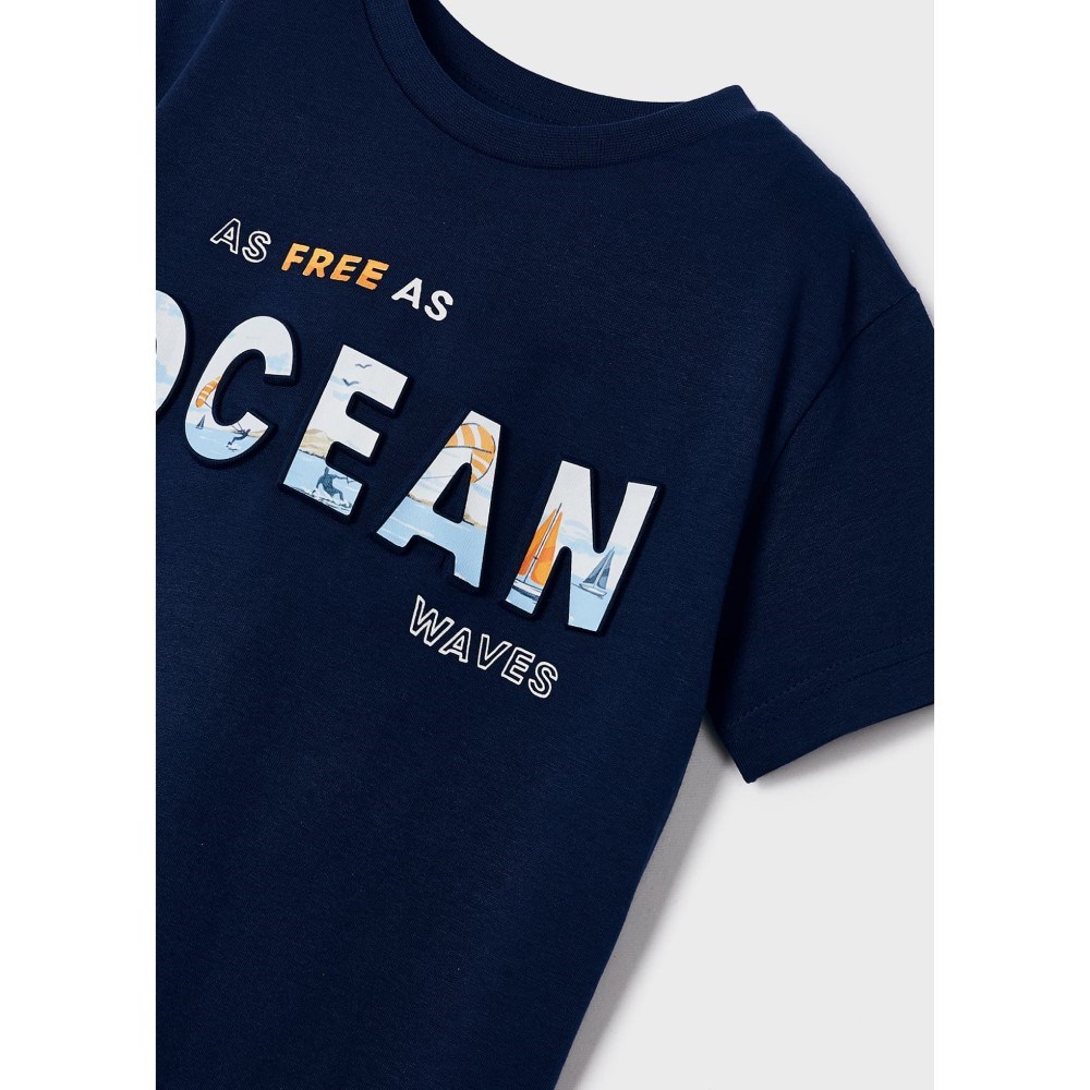Mayoral Yazlık Erkek Kısa Kol T-shirt Koyu Mavi