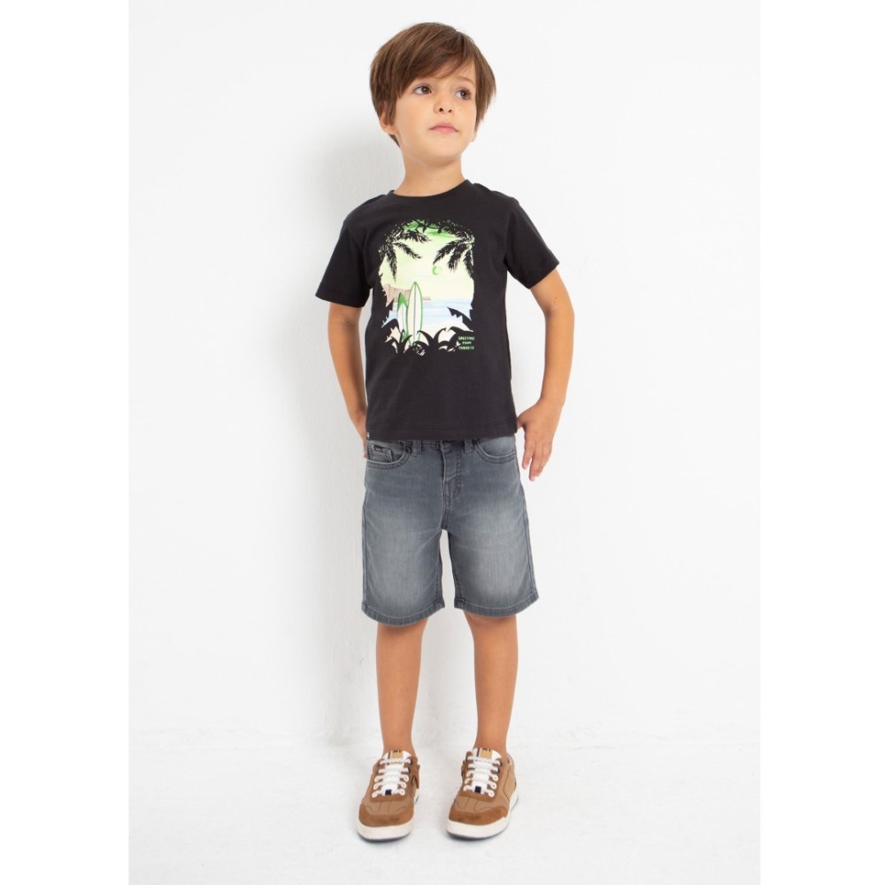 Mayoral Yazlık Erkek Kısa Kol T-shirt Siyah