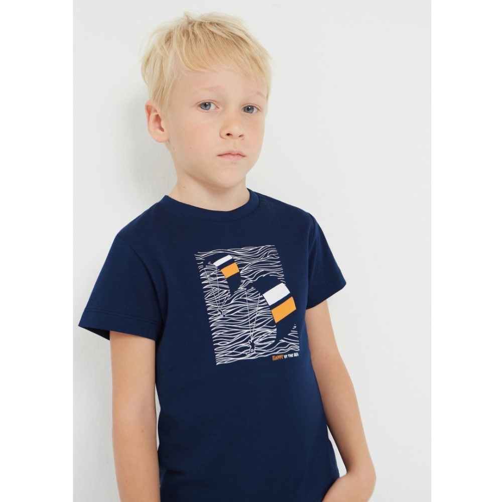 Mayoral Yazlık Erkek Kısa Kol T-shirt 2'li Set Koyu Mavi