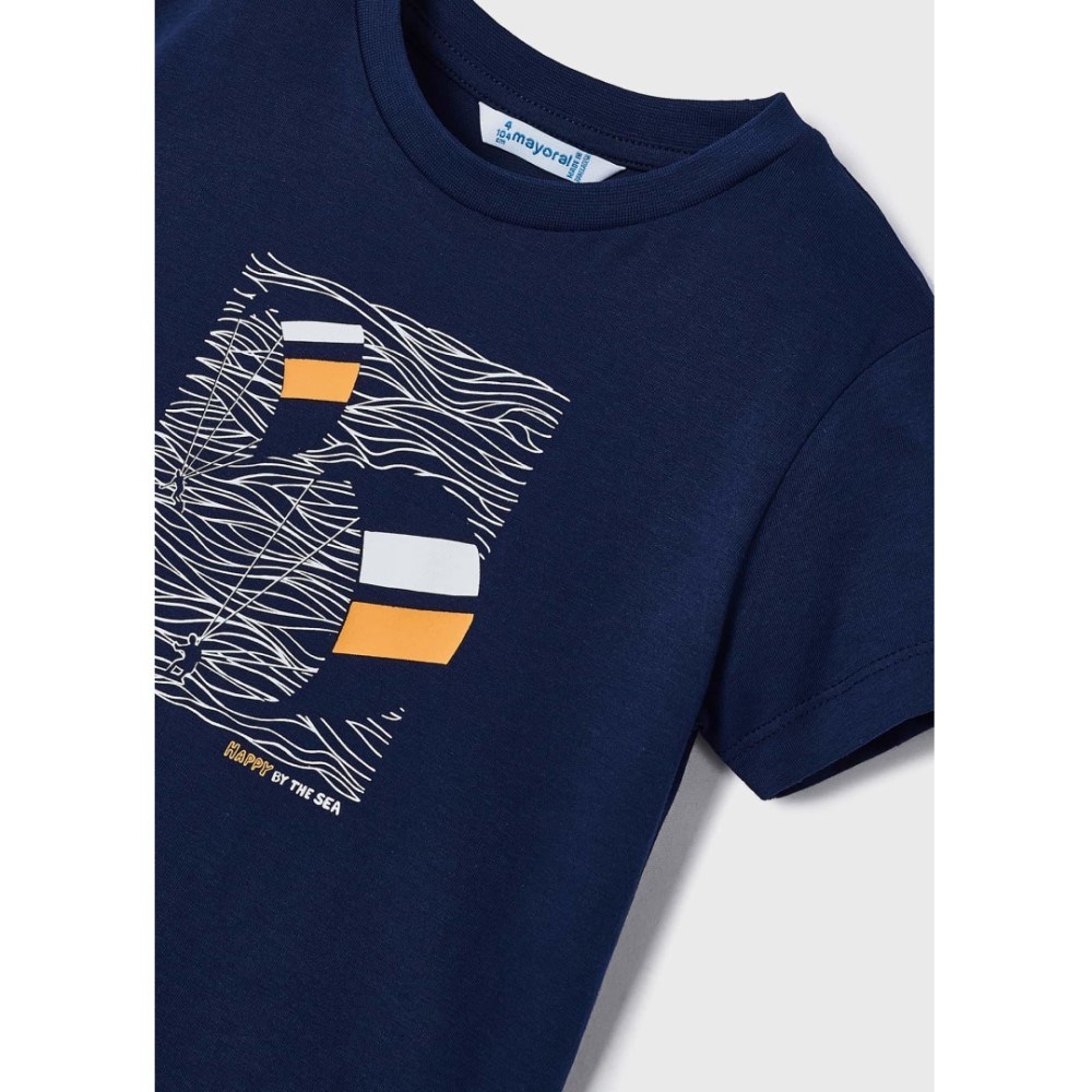 Mayoral Yazlık Erkek Kısa Kol T-shirt 2'li Set Koyu Mavi
