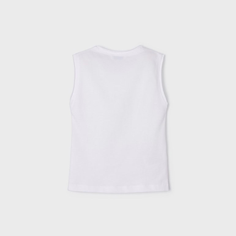 Mayoral Yazlık Erkek Kolsuz T-shirt Beyaz