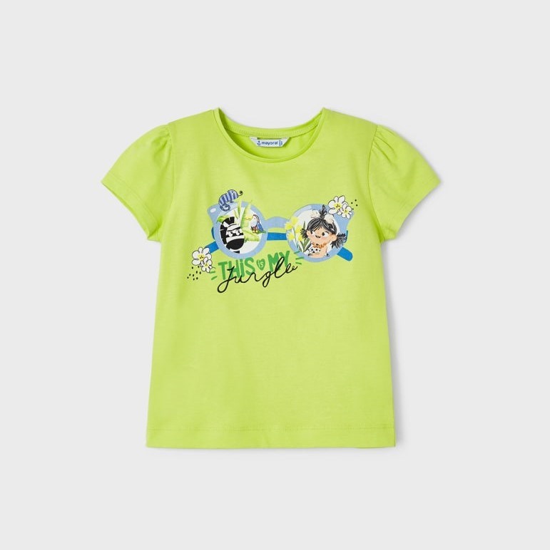 Mayoral Yazlık Kız Kısa Kol T-shirt 2'li Set Yeşil