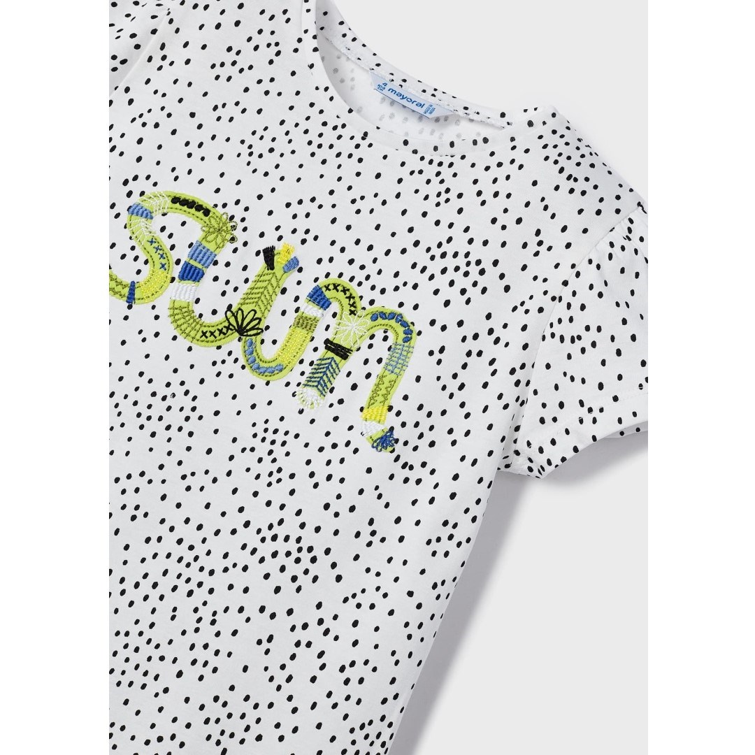 Mayoral Yazlık Kız Kısa Kol T-shirt 2'li Set Yeşil