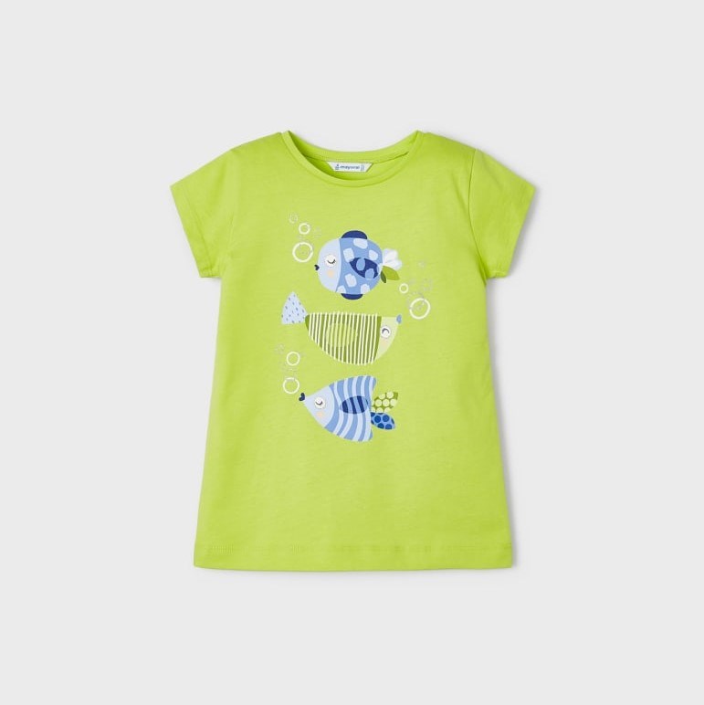 Mayoral Yazlık Kız Kısa Kol T-shirt Yeşil
