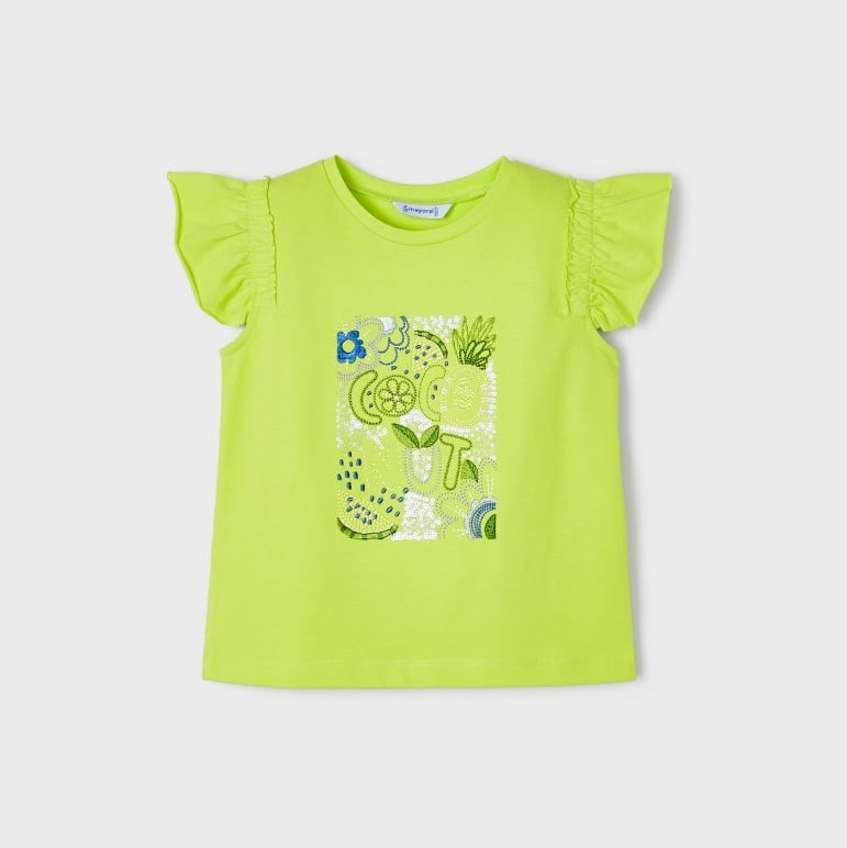 Mayoral Yazlık Kız Kısa Kol T-shirt Yeşil