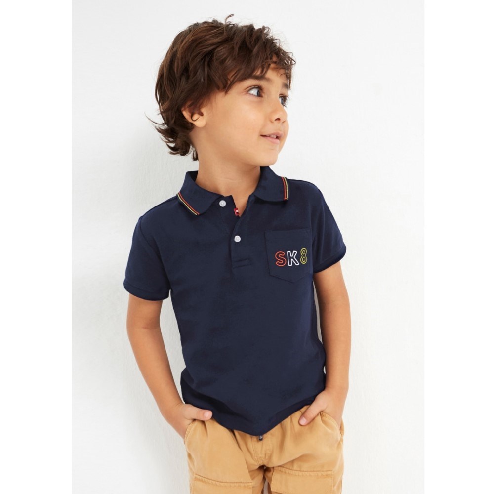 Mayoral Yazlık Erkek Polo T-shirt Koyu Mavi
