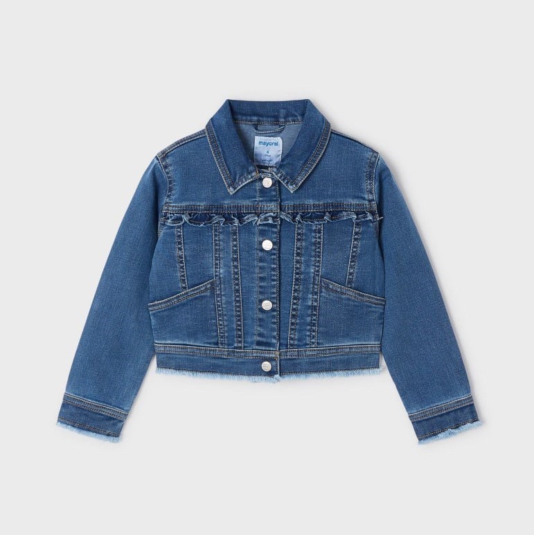 Mayoral Yazlık Kız Denim Ceket Mavi