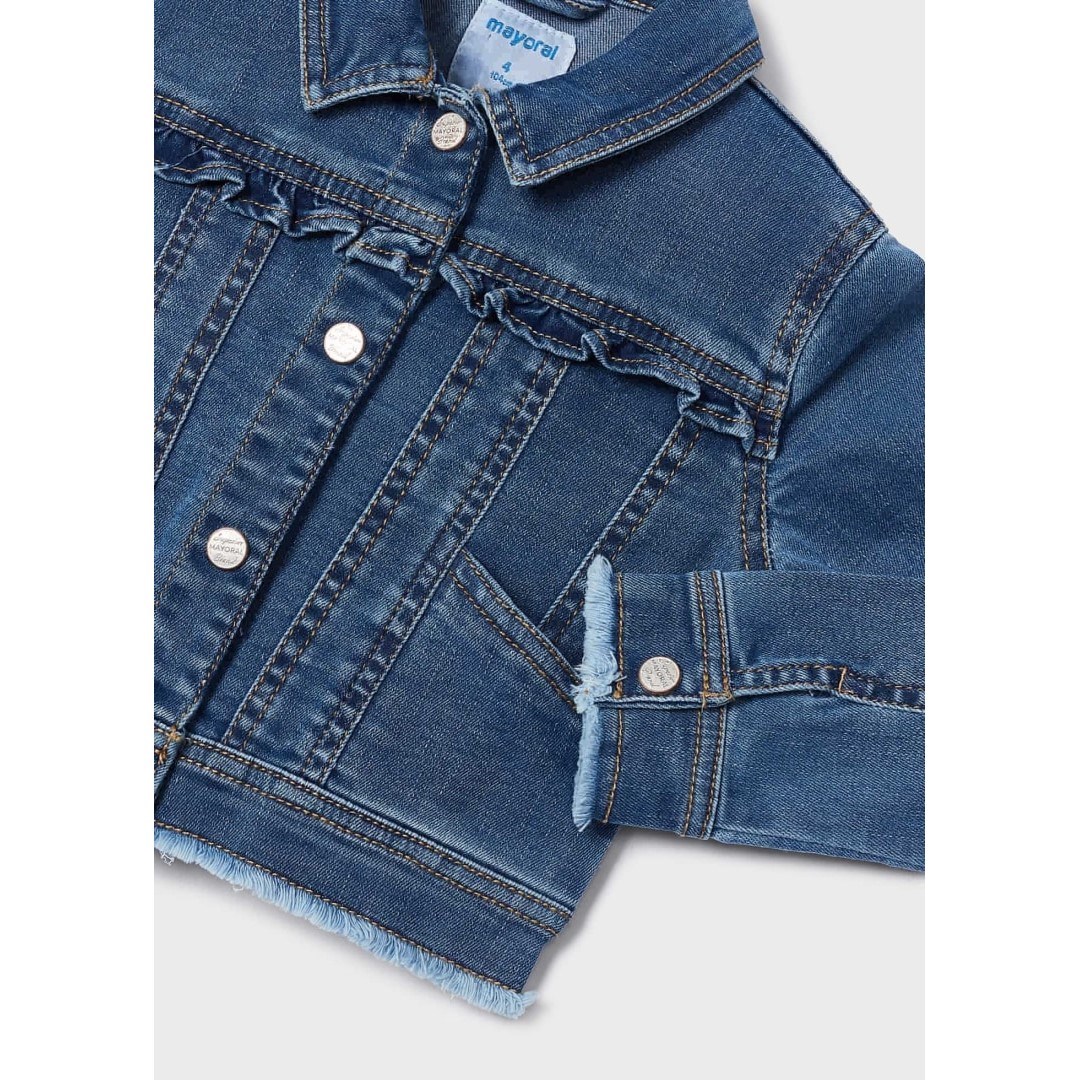 Mayoral Yazlık Kız Denim Ceket Mavi