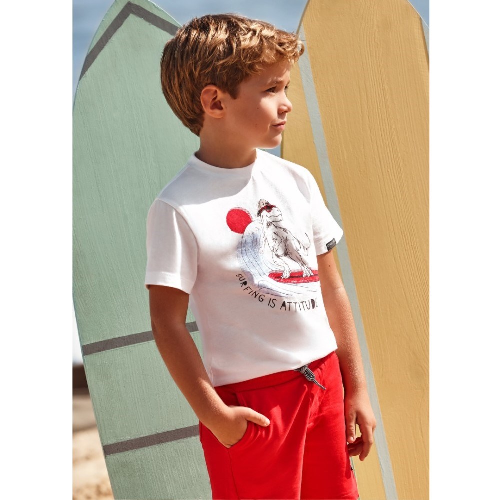 Mayoral Yazlık Erkek T-shirt Şort 2'li Set Krem