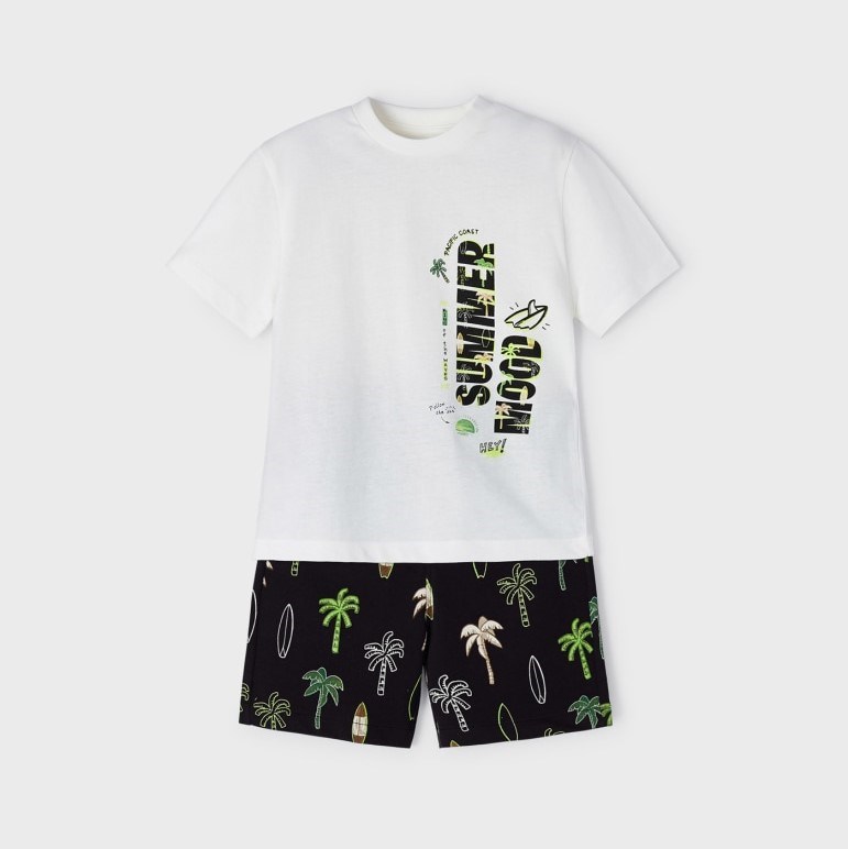 Mayoral Yazlık Erkek T-shirt Şort 2'li Set Siyah