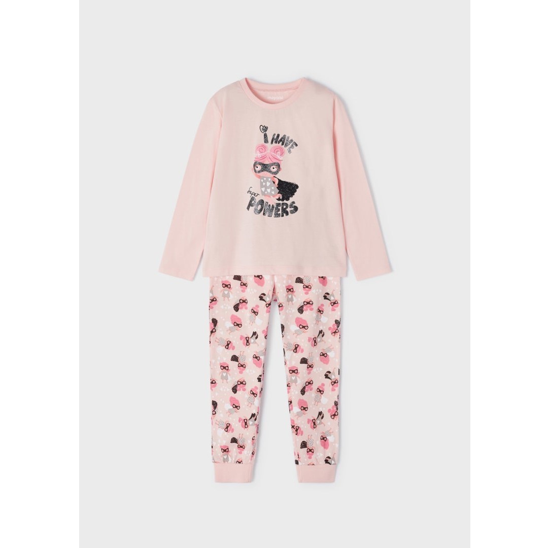 Mayoral Yazlık Kız Uzun Pijama Takım Pembe
