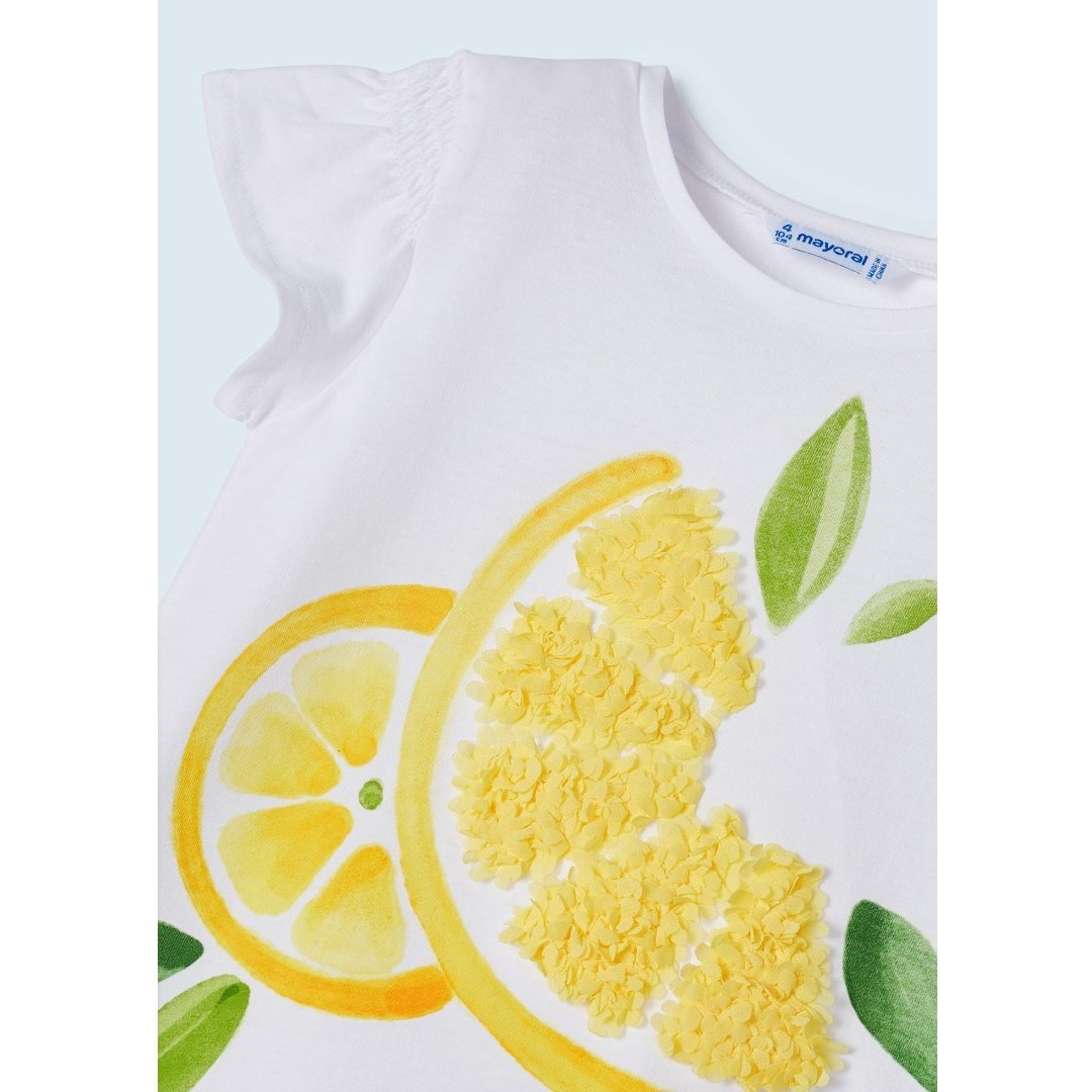 Mayoral Yazlık Kız T-shirt Tayt 2'li Set Sarı