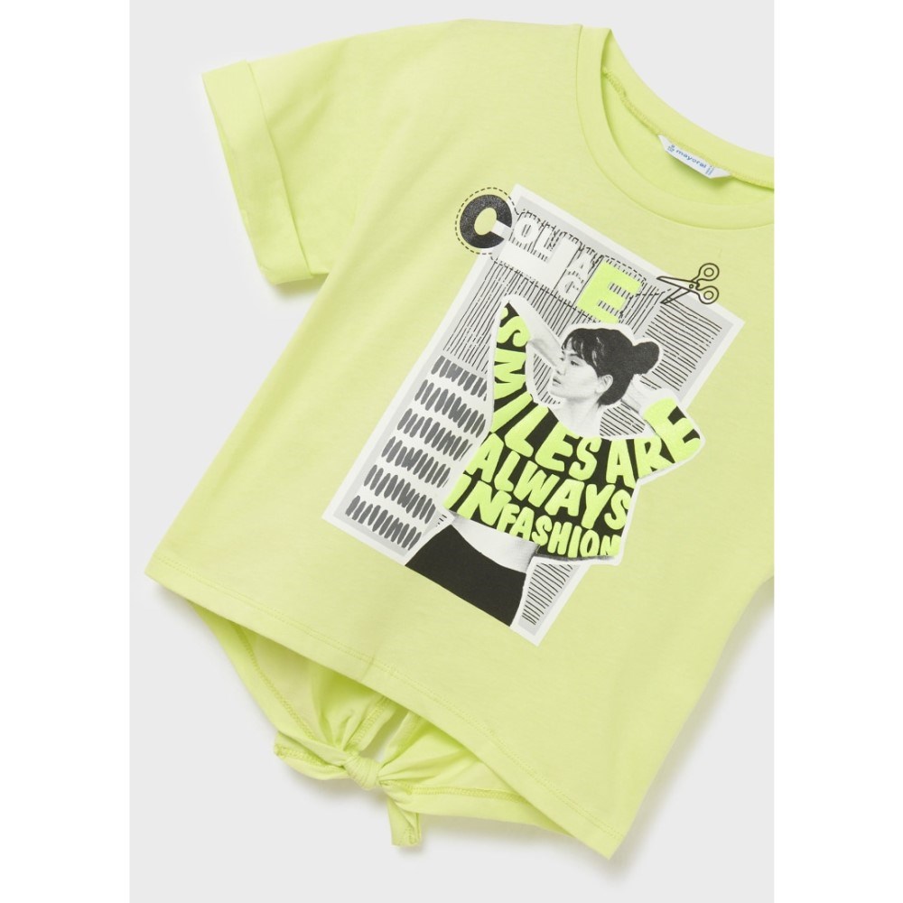 Mayoral Yazlık Kız Kısa Kol T-shirt Sarı