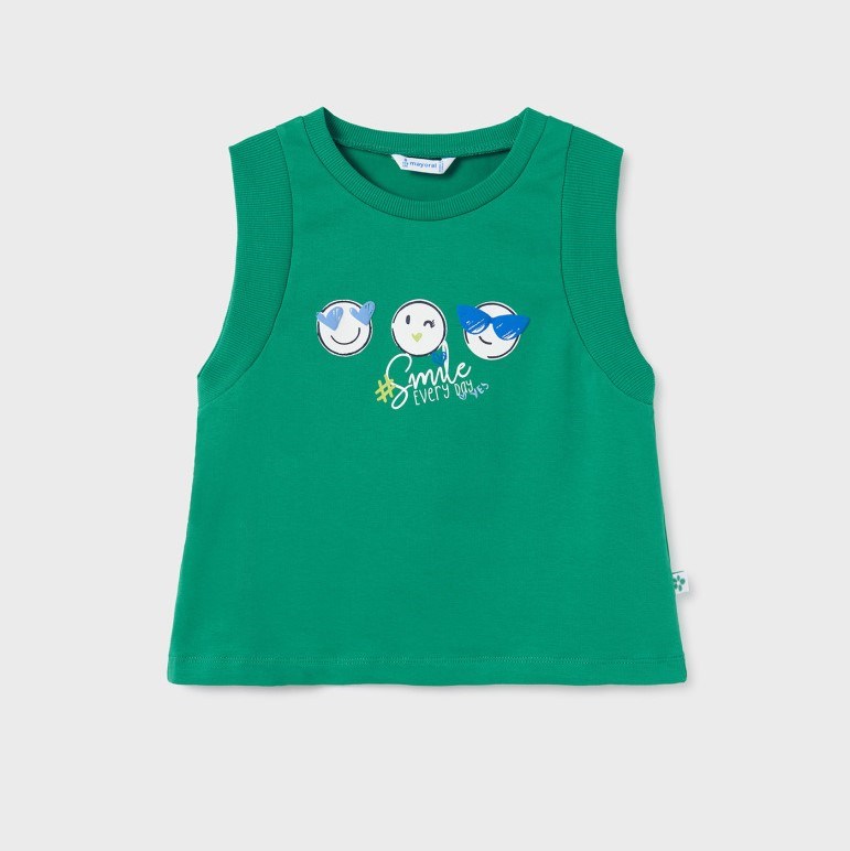 Mayoral Yazlık Kız Kolsuz T-shirt Yeşil