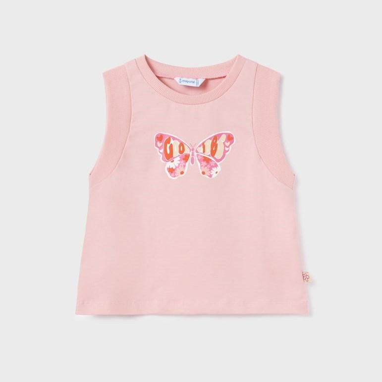 Mayoral Yazlık Kız Kolsuz T-shirt Pembe