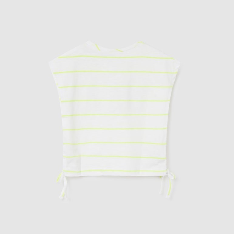 Mayoral Yazlık Kız Kısa Kol T-shirt Beyaz