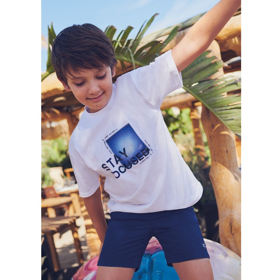 Mayoral Yazlık Erkek Kısa Kol T-shirt Beyaz