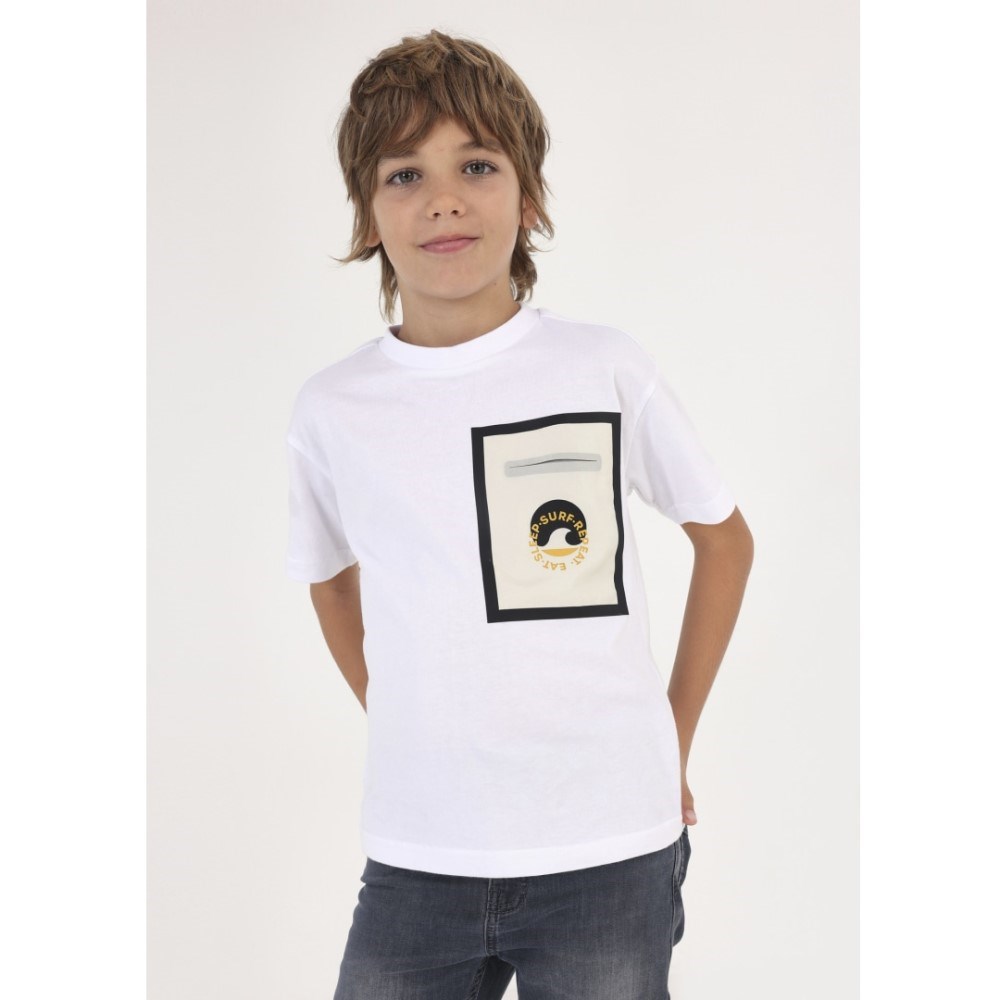 Mayoral Yazlık Erkek Kısa Kol T-shirt Beyaz