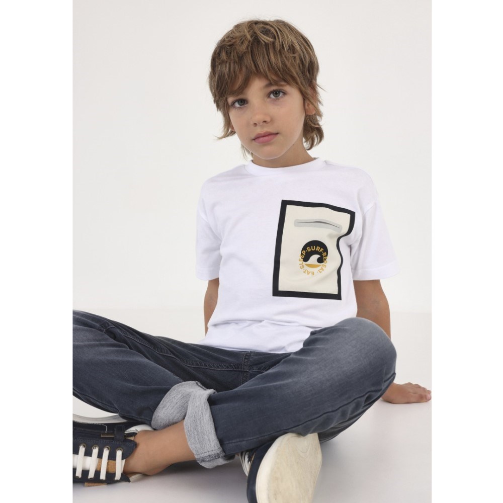 Mayoral Yazlık Erkek Kısa Kol T-shirt Beyaz