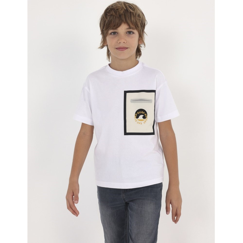 Mayoral Yazlık Erkek Kısa Kol T-shirt Beyaz