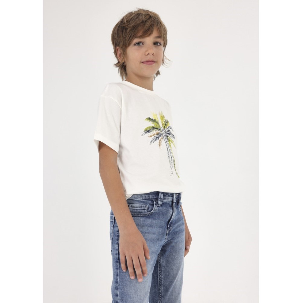 Mayoral Yazlık Erkek Kısa Kol T-shirt Krem