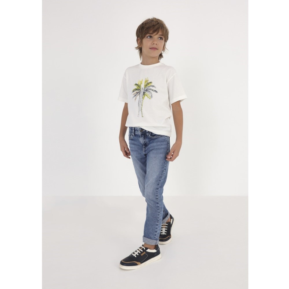 Mayoral Yazlık Erkek Kısa Kol T-shirt Krem