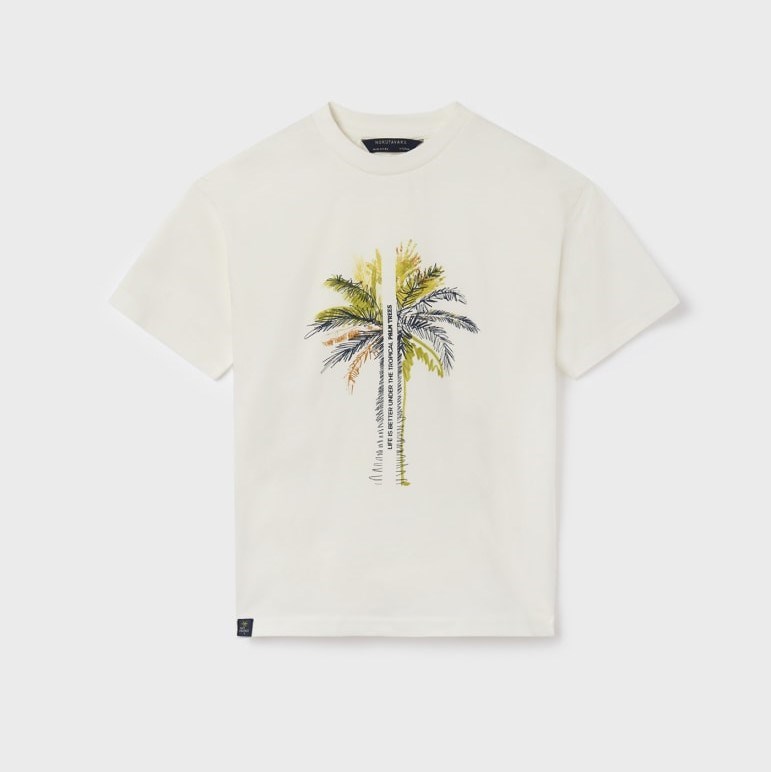 Mayoral Yazlık Erkek Kısa Kol T-shirt Krem