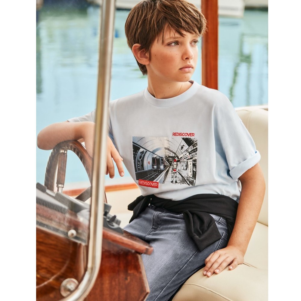 Mayoral Yazlık Erkek Kısa Kol T-shirt Mavi