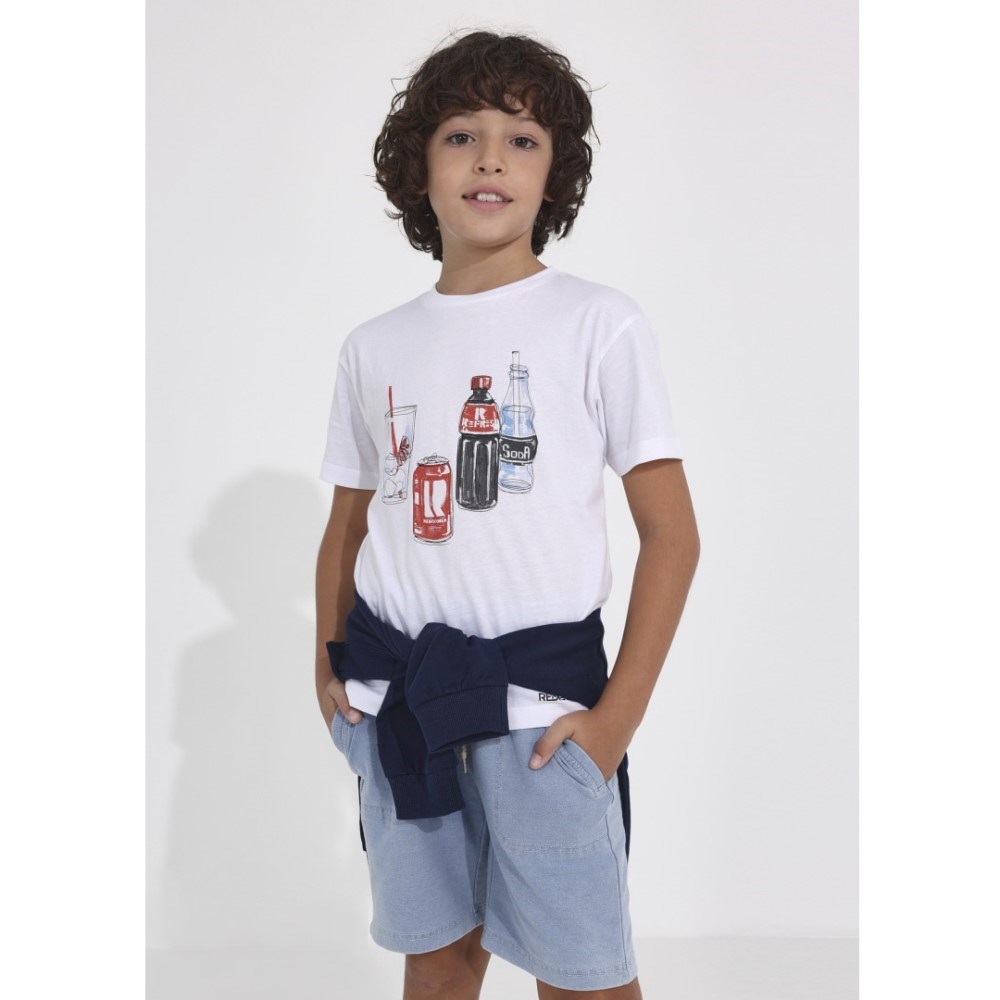 Mayoral Yazlık Erkek Kısa Kol T-shirt Beyaz