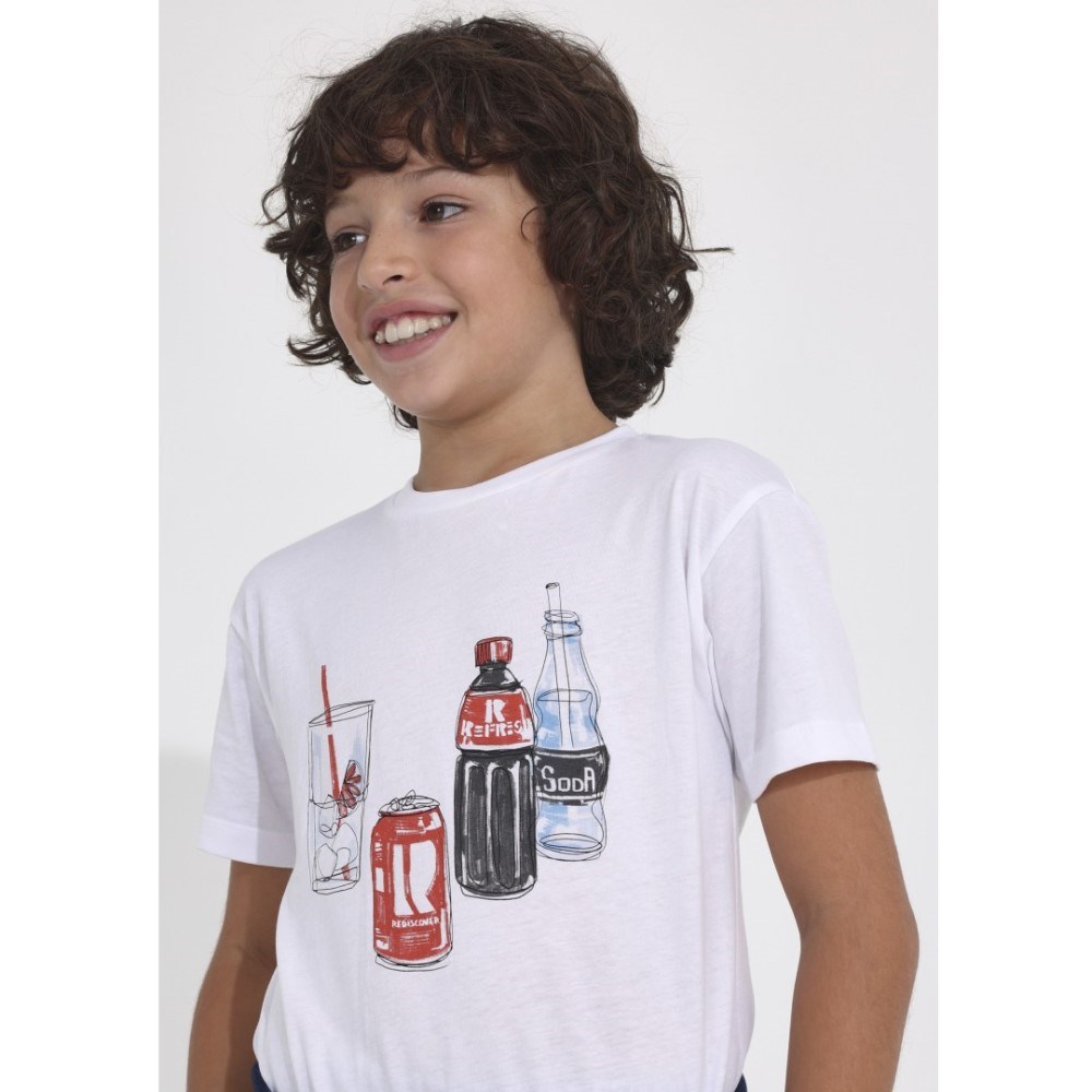 Mayoral Yazlık Erkek Kısa Kol T-shirt Beyaz