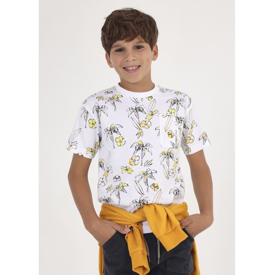 Mayoral Yazlık Erkek Kısa Kol T-shirt Beyaz