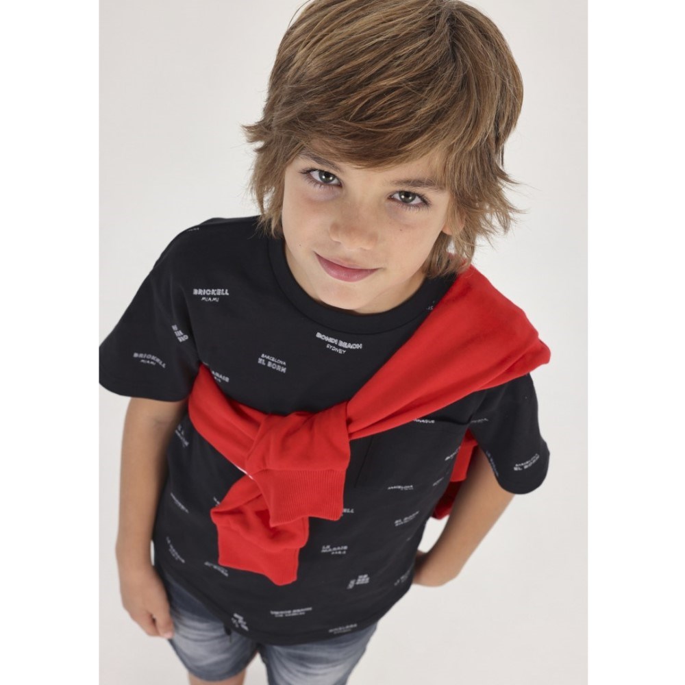 Mayoral Yazlık Erkek Kısa Kol T-shirt Siyah