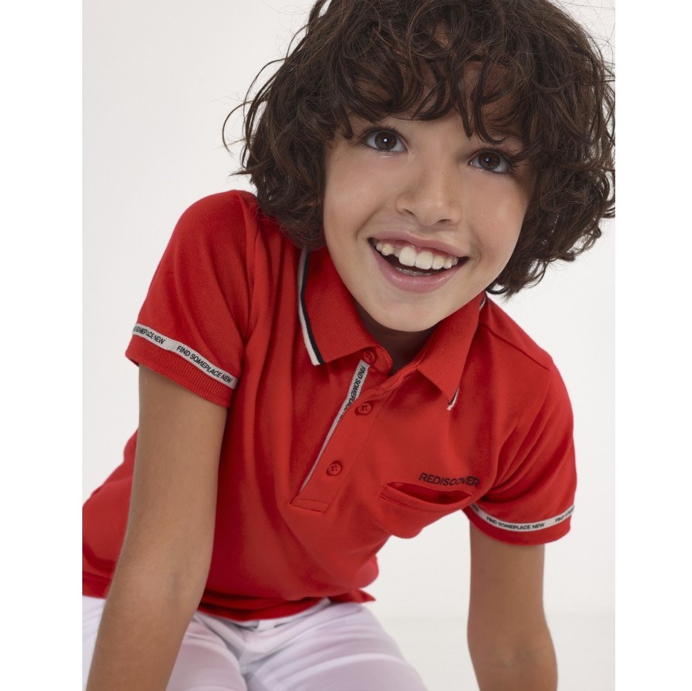 Mayoral Yazlık Erkek Kısa Kol Polo T-shirt Kırmızı