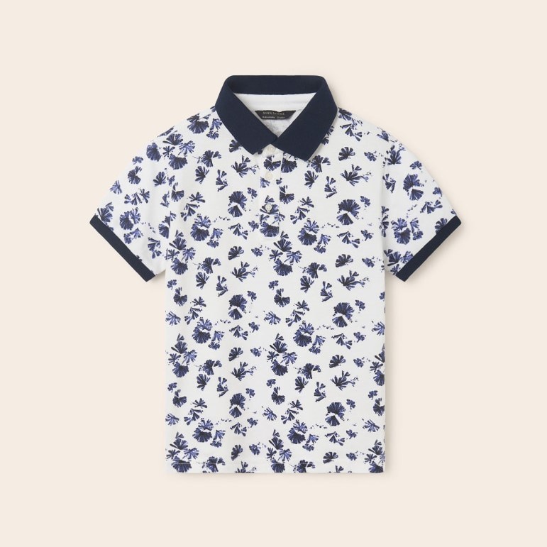 Mayoral Yazlık Erkek Kısa Kol Polo T-shirt Beyaz