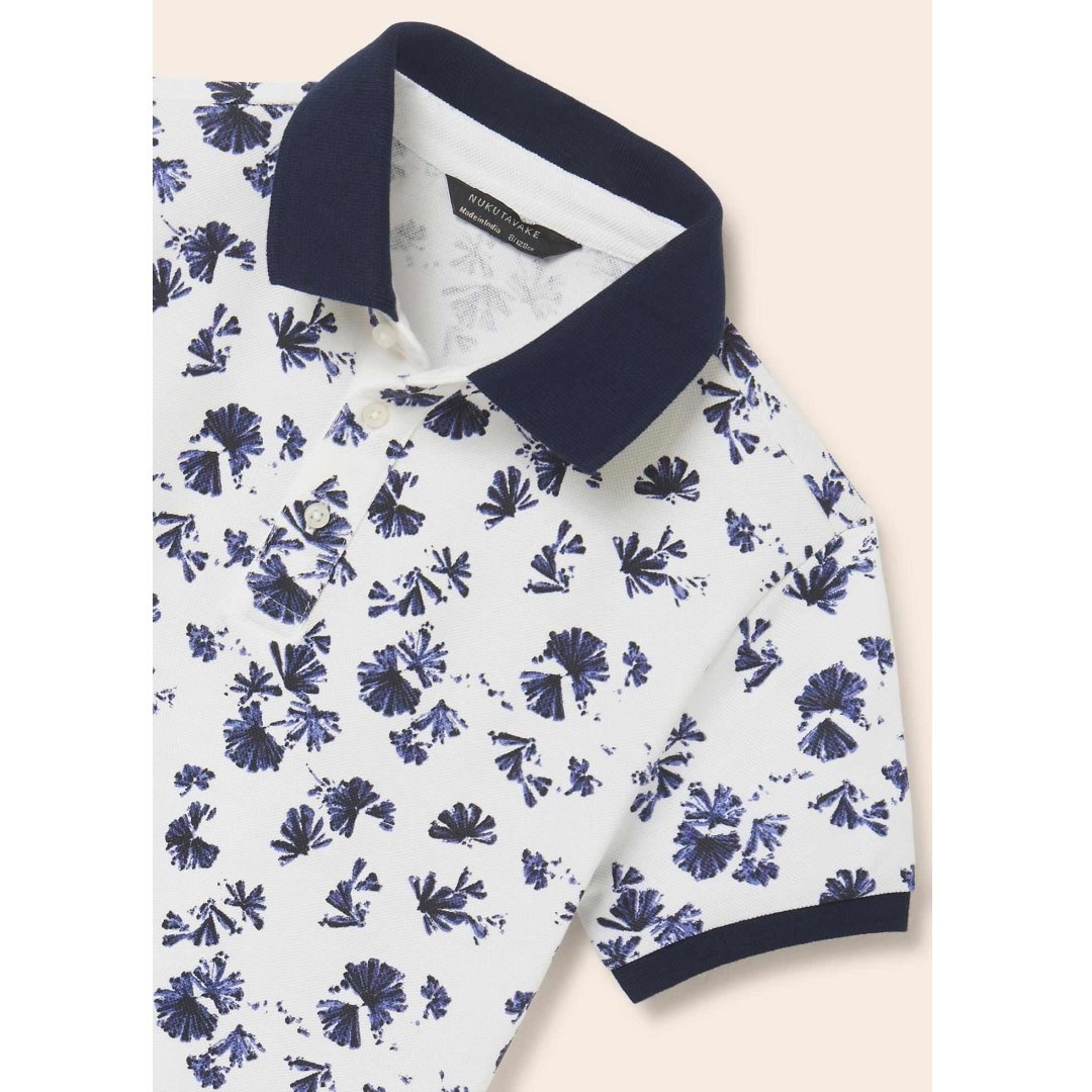 Mayoral Yazlık Erkek Kısa Kol Polo T-shirt Beyaz