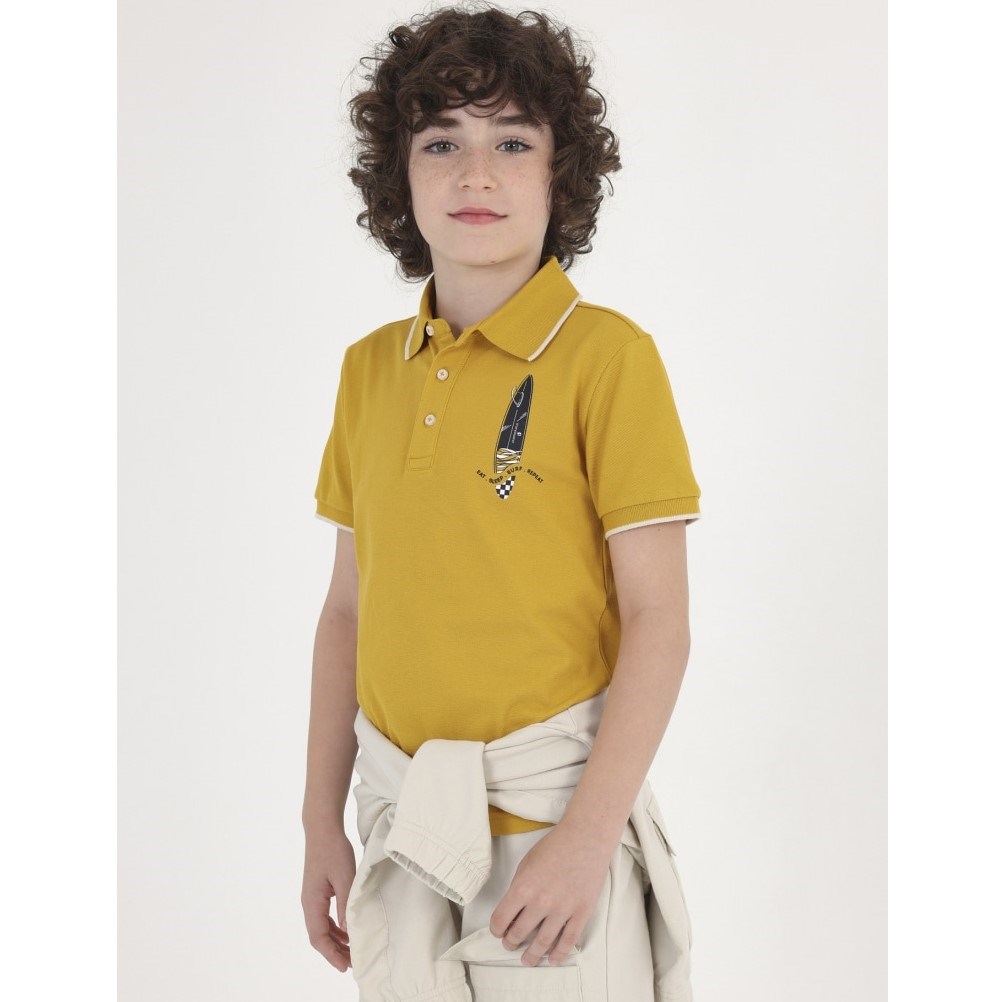 Mayoral Yazlık Erkek Kısa Kol Polo T-shirt Sarı
