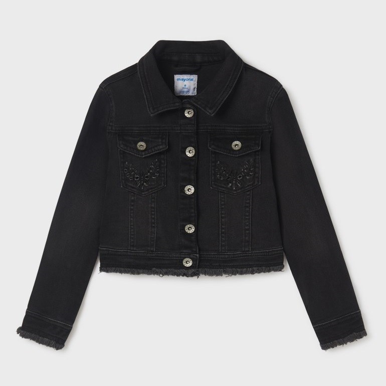 Mayoral Yazlık Kız Denim Ceket Siyah