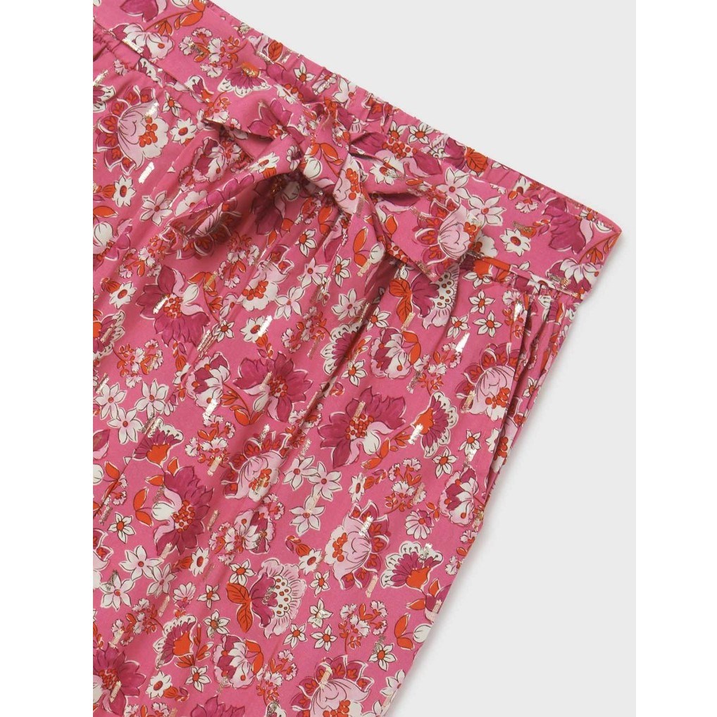Mayoral Yazlık Kız Desenli Pantolon Pembe