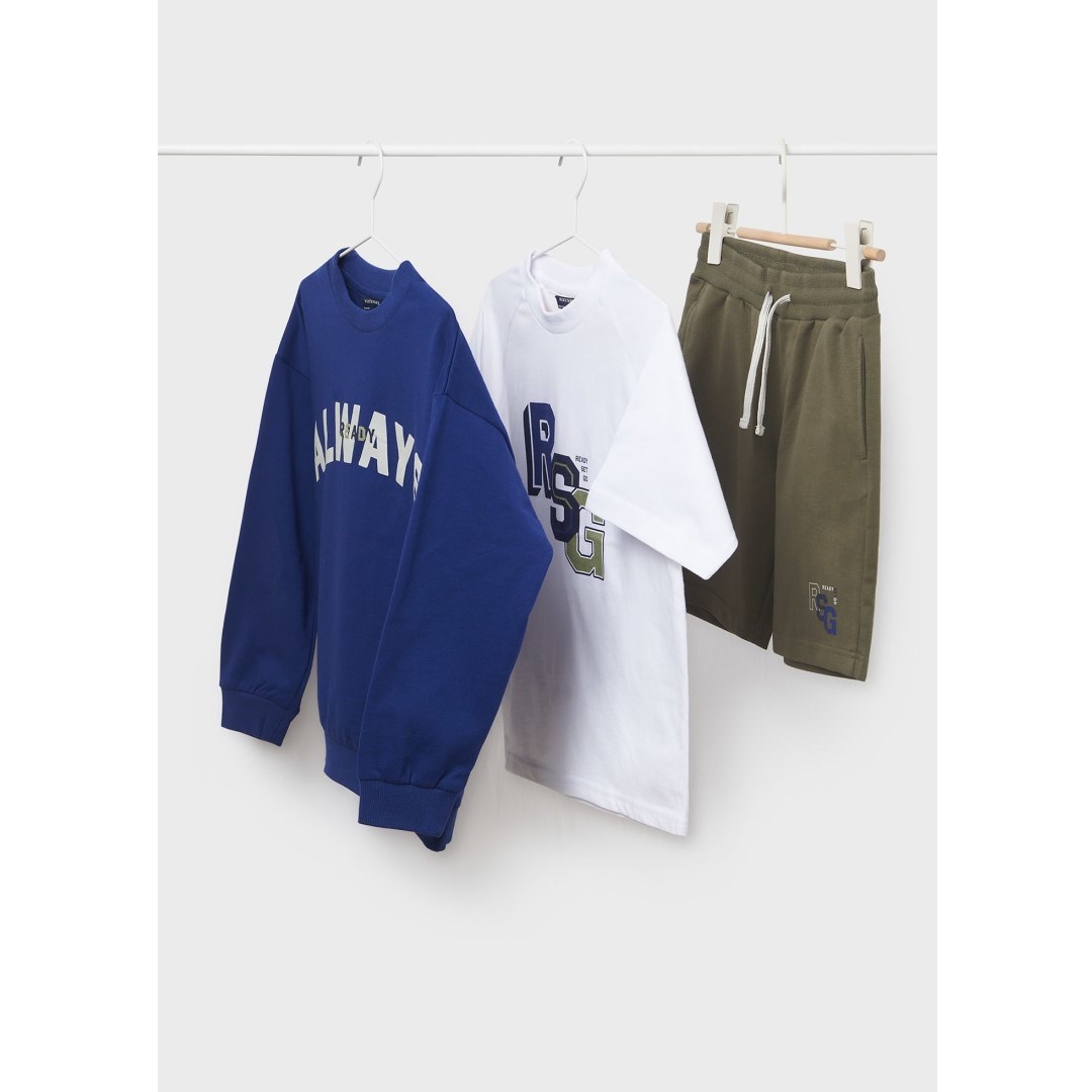 Mayoral Yazlık Erkek T-shirt Şort 3'lü Set Yeşil
